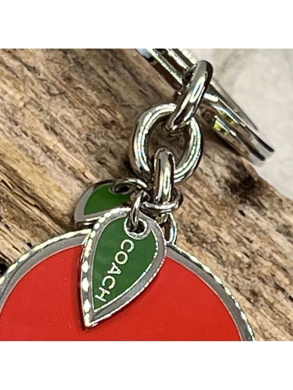 COACH Silver Orange Citrus Key Chain / Purse Fob - Picture 1 of 8